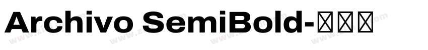 Archivo SemiBold字体转换
